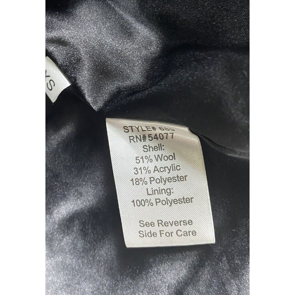 CAbi Women Blair Pea Coat Sz XS Dark Blue Tweed Wool Blend Jacket Herringbone‎ - Picture 6 of 7